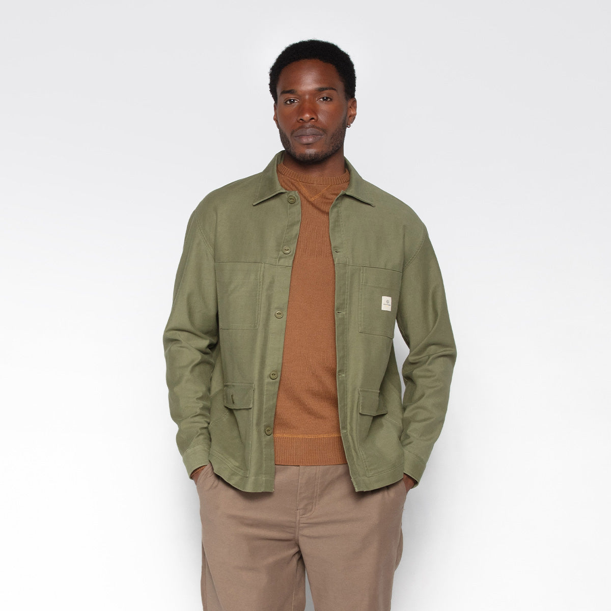 Veste Worker effet brossé vert militaire Wilfried Play Homme SERGE BLANCO