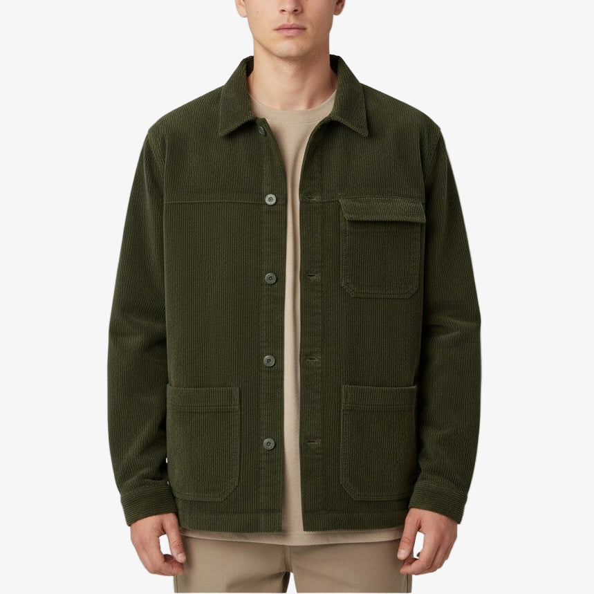 Veste Worker en velours vert anglais Wilfried SERGE BLANCO