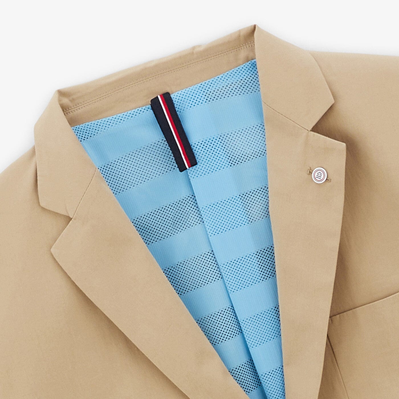 Veste blazer Simon beige mastic en coton homme serge blanco