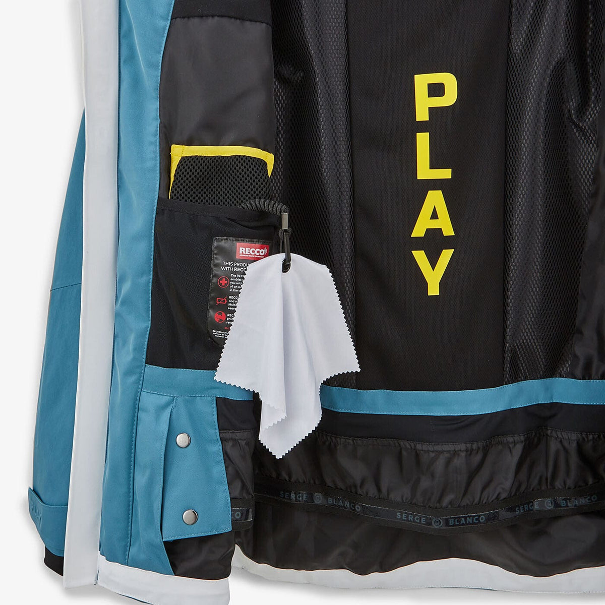 Veste de ski Courmayeur bleu lichen homme serge blanco