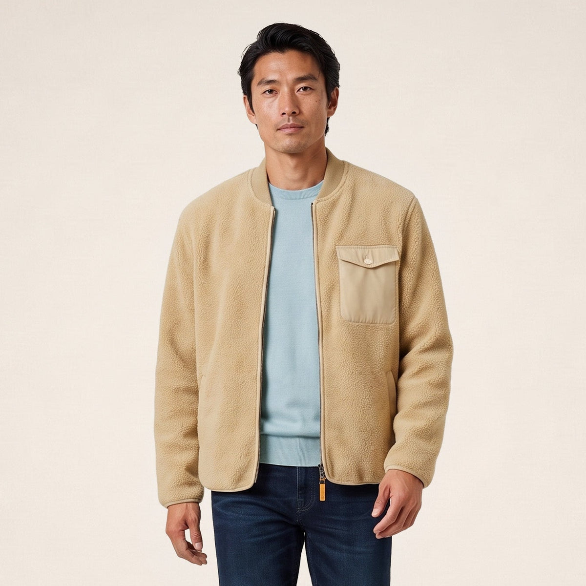 Veste polaire Marcel beige sable