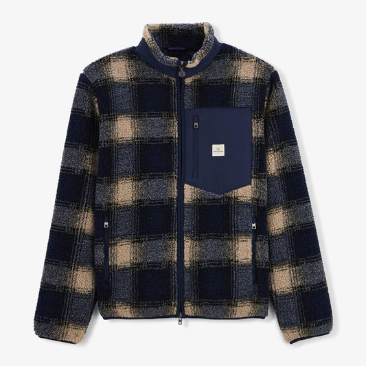 Veste polaire Toronto à carreaux bleue SERGE BLANCO