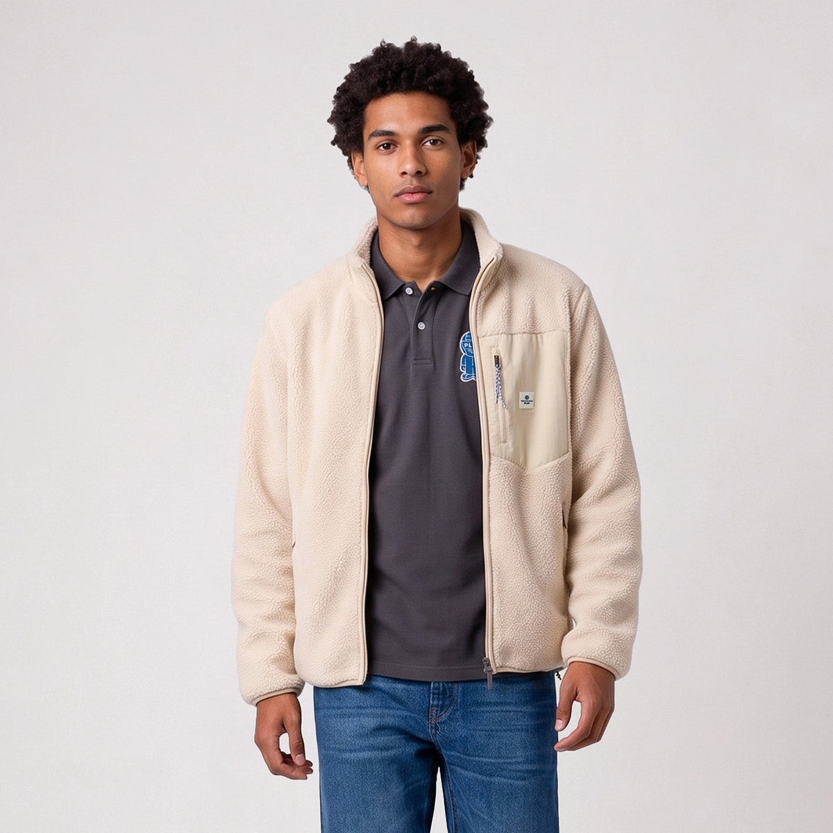 Veste polaire sherpa blanc ivoire Toronto SBPLAY