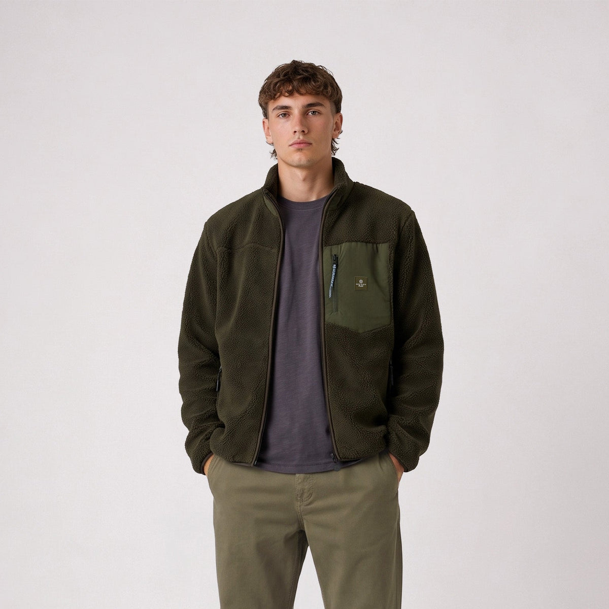Veste polaire vert militaire Toronto SBPLAY