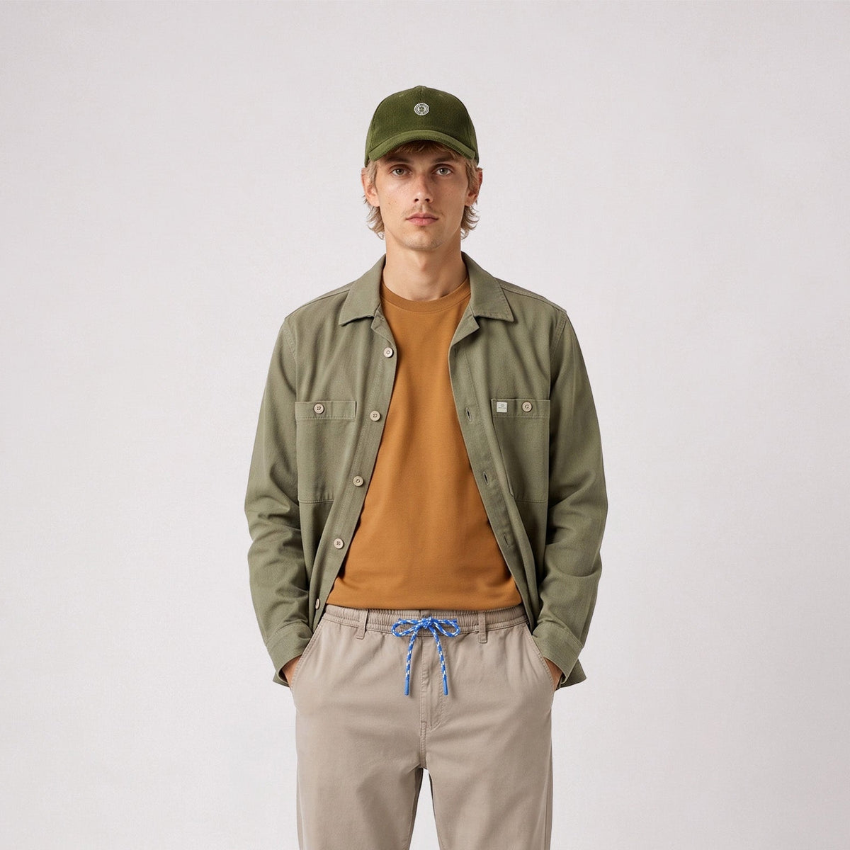 Veste worker Warren coton vert militaire SBPLAY