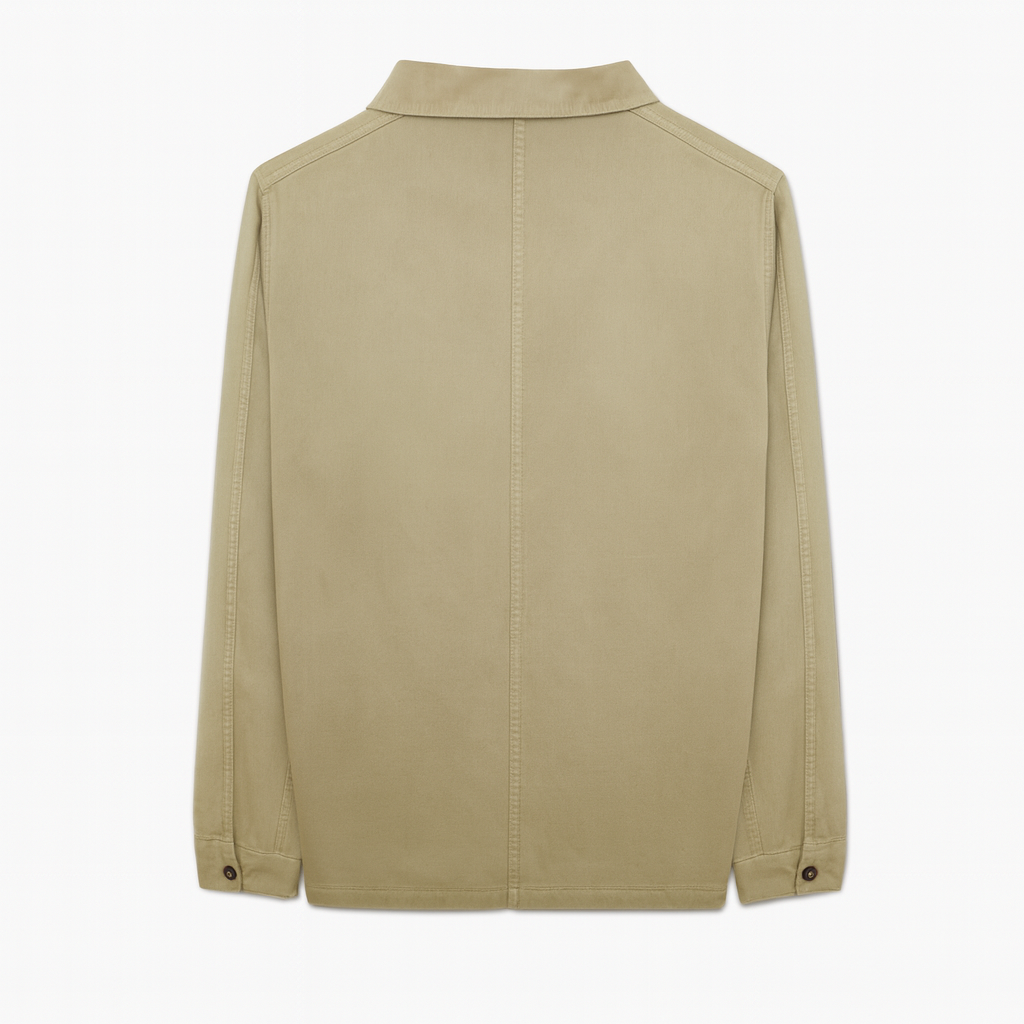 Veste worker Wendel en coton beige homme serge blanco