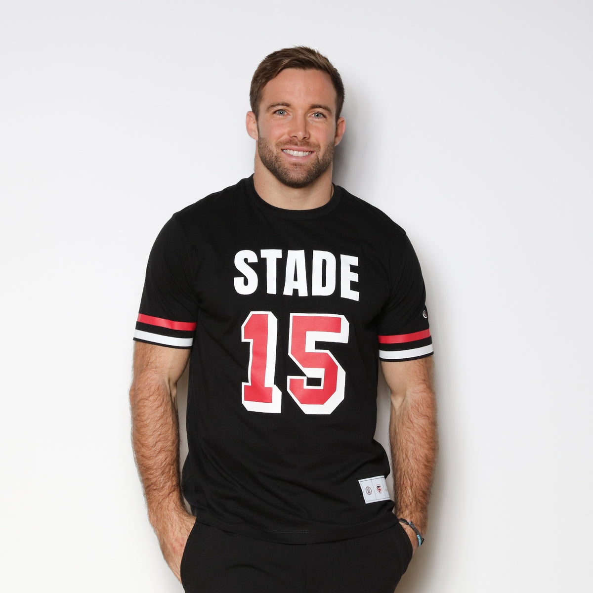 Stade Toulousain black print t-shirt