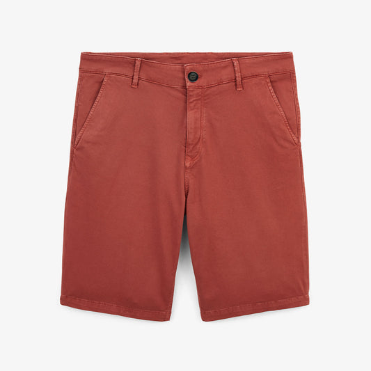 Bermuda 200 roestbruin, rechte pasvorm, van stretchkatoen HEREN SERGE BLANCO