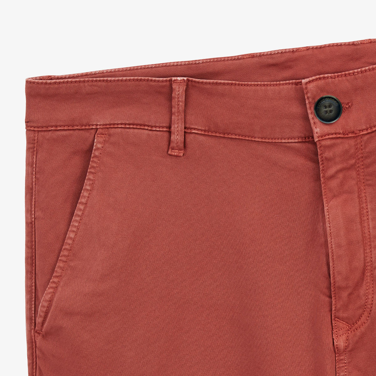 Bermuda 200 roestbruin, rechte pasvorm, van stretchkatoen HEREN SERGE BLANCO