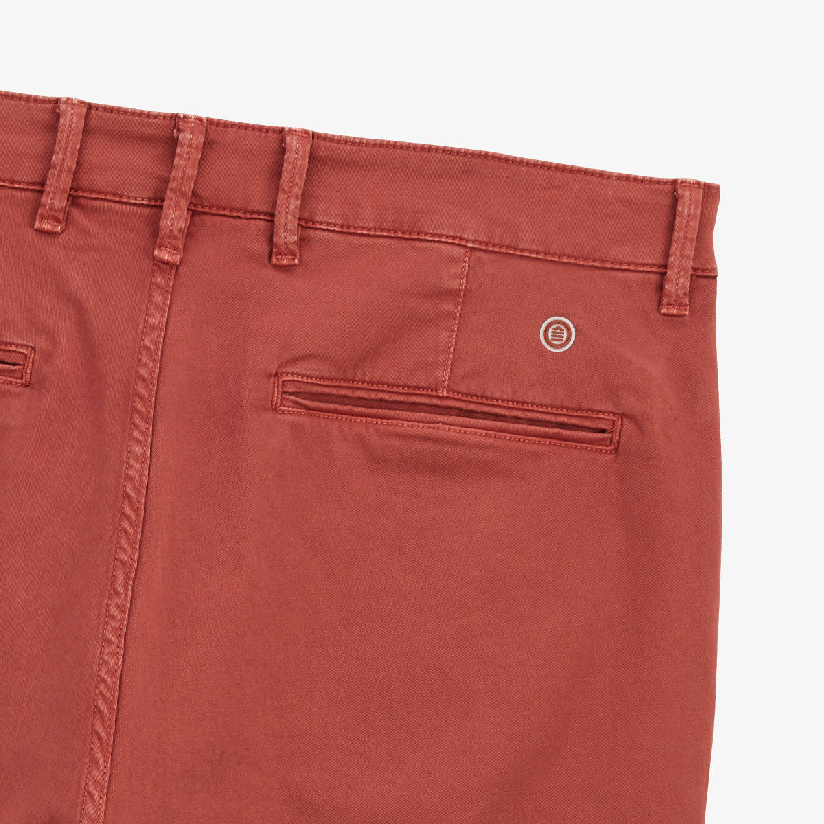 Bermuda 200 roestbruin, rechte pasvorm, van stretchkatoen HEREN SERGE BLANCO