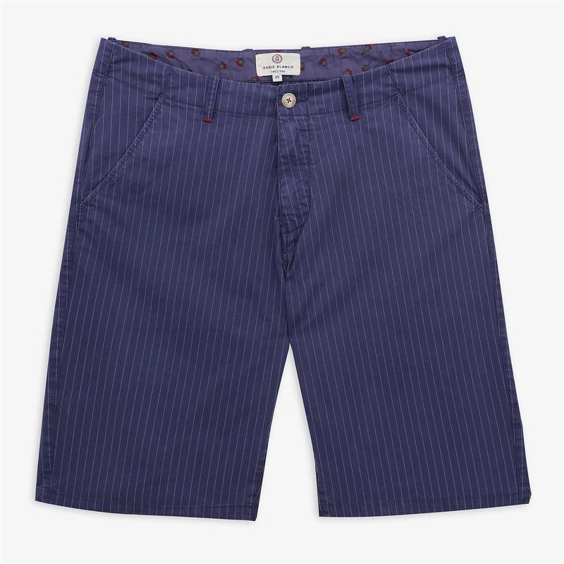 Bermuda 209 rayé tennis bleu nuit Serge Blanco