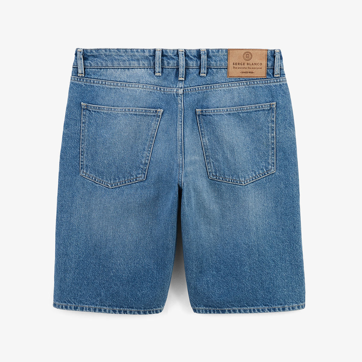 Bermuda 331 tapered fixe en jean bleu HOMME SERGE BLANCO