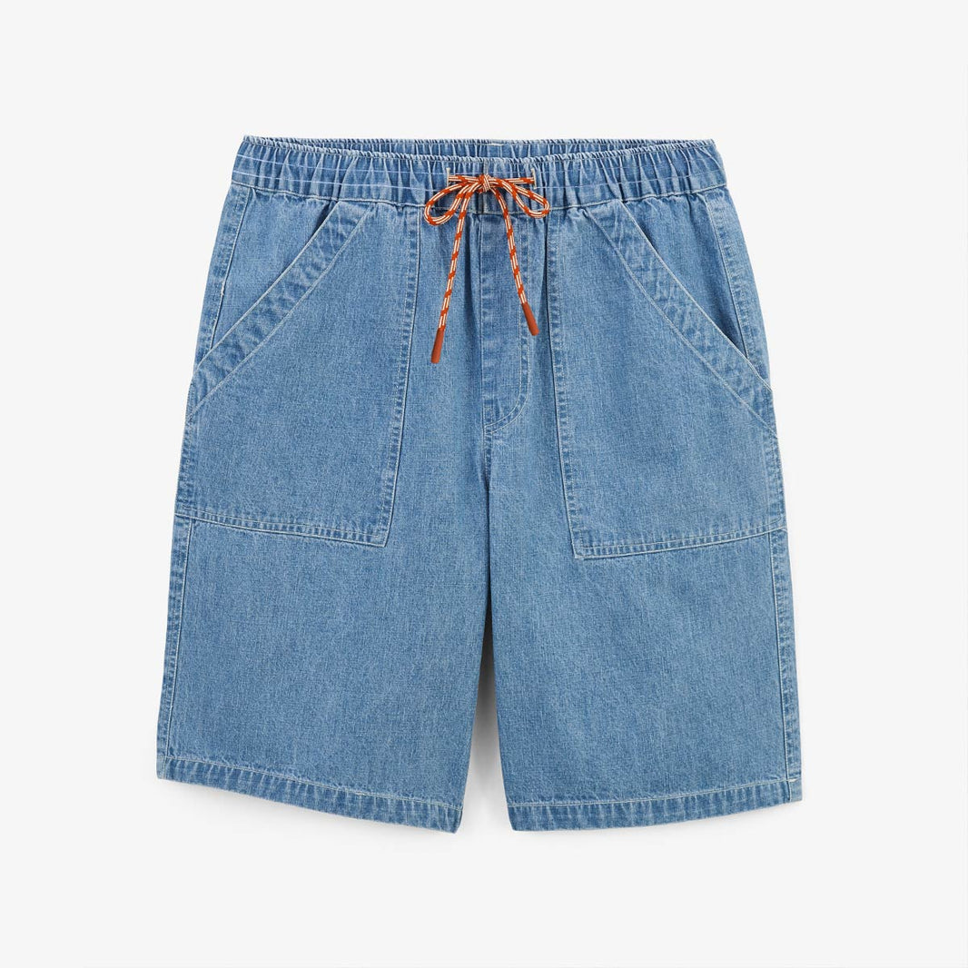 Bermuda 550 en coton coupe ample bleu denim Homme SERGE BLANCO