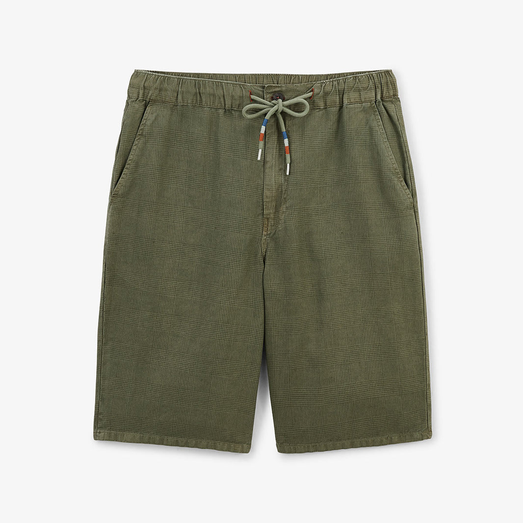Bermuda 557 en lin et coton coupe ample vert olive HOMME SERGE BLANCO