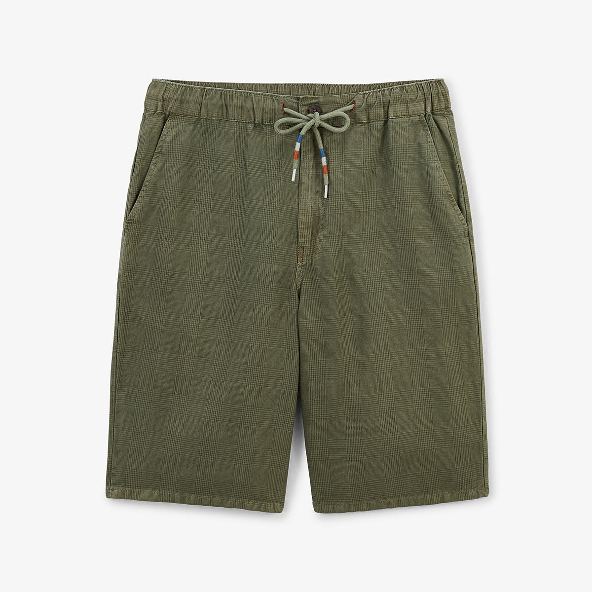 Bermuda 557 en lin et coton coupe ample vert olive HOMME SERGE BLANCO