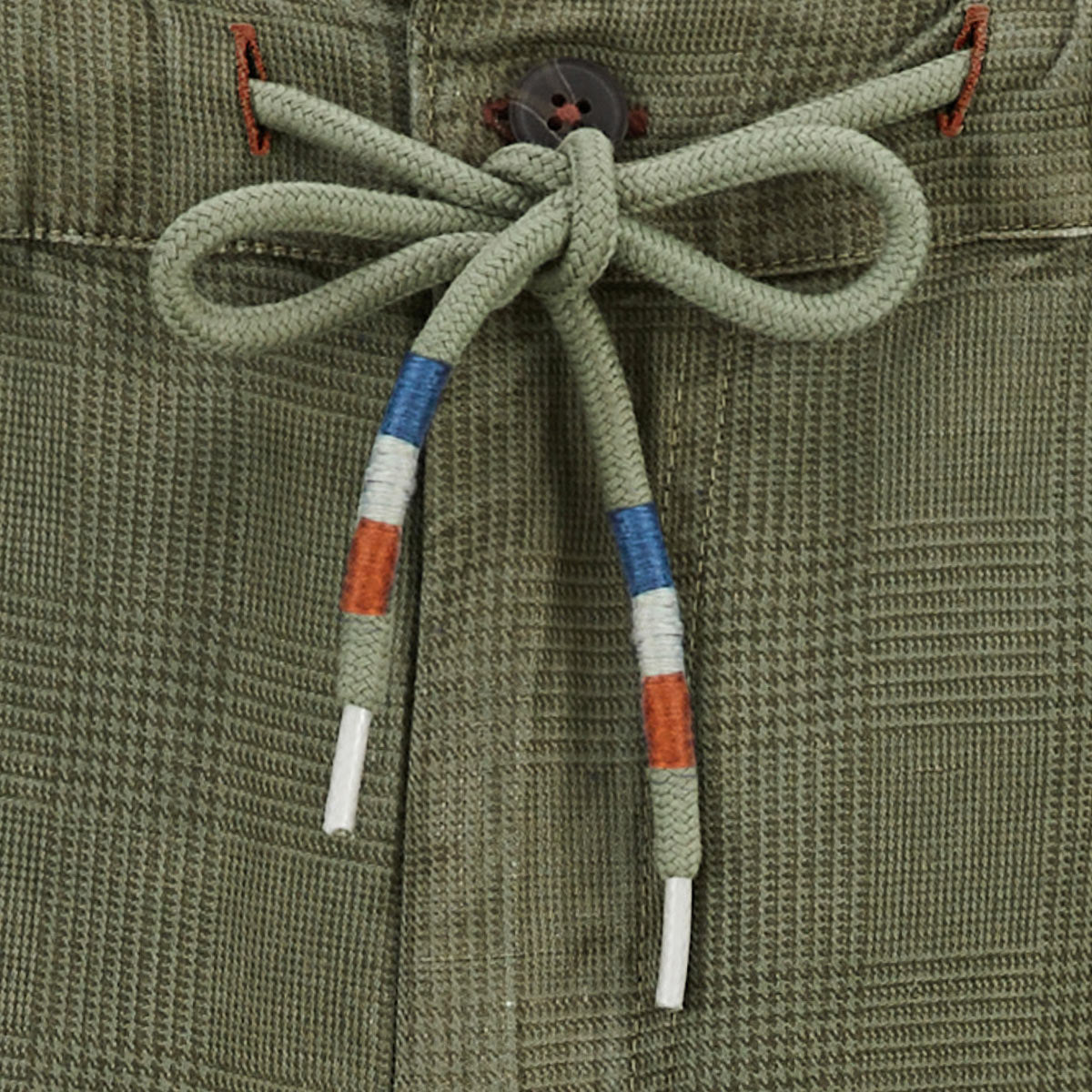 Bermuda 557 en lin et coton coupe ample vert olive HOMME SERGE BLANCO