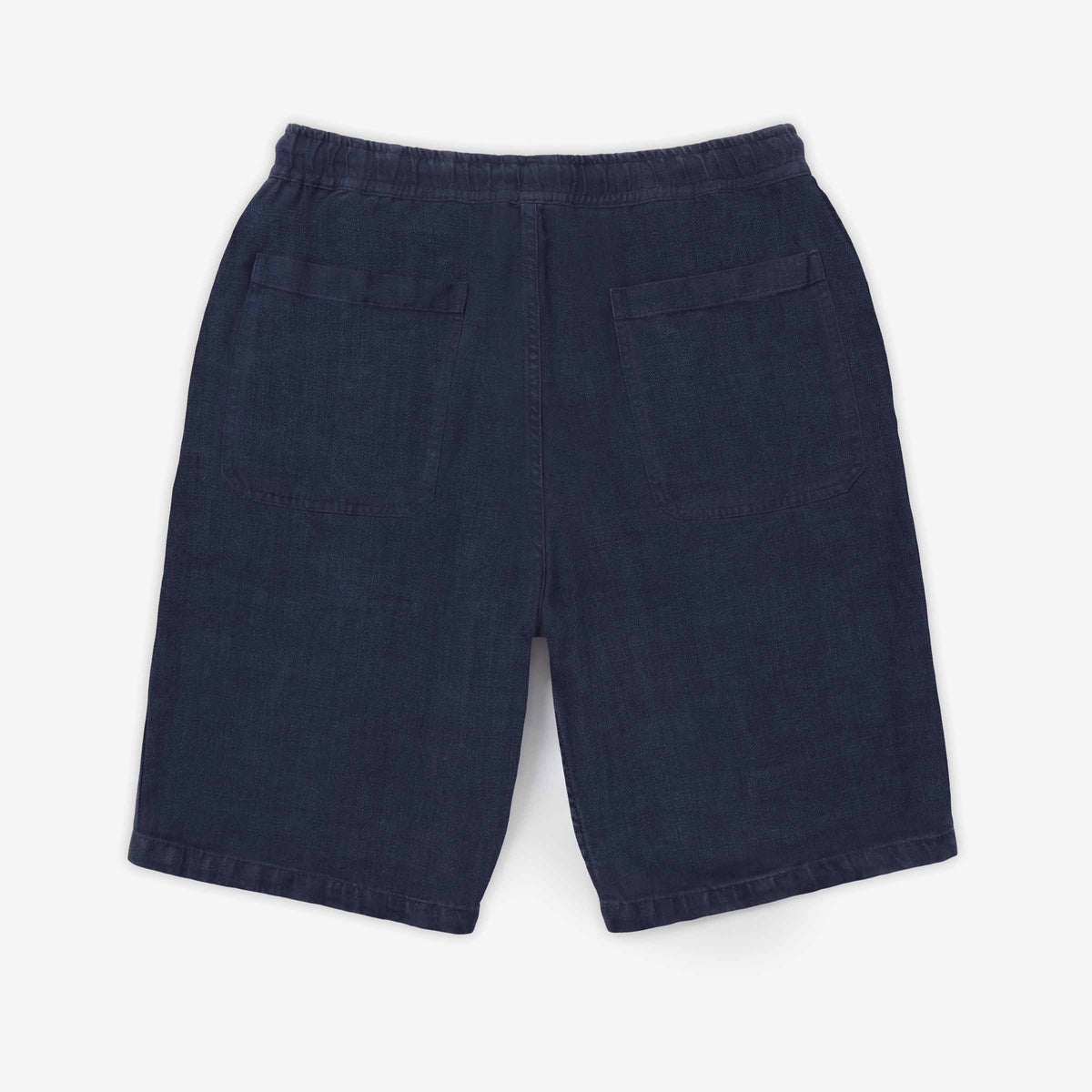 Bermuda 743 Chevrons en lin Bleu Marine Homme SERGE BLANCO