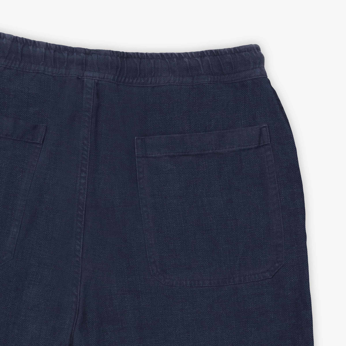 Bermuda 743 Chevrons en lin Bleu Marine Homme SERGE BLANCO