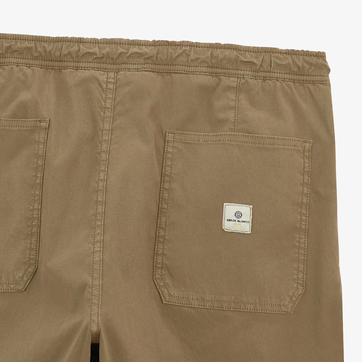 Men's Beige Bermuda Shorts 743 with Elastic Waistband by SERGE BLANCO