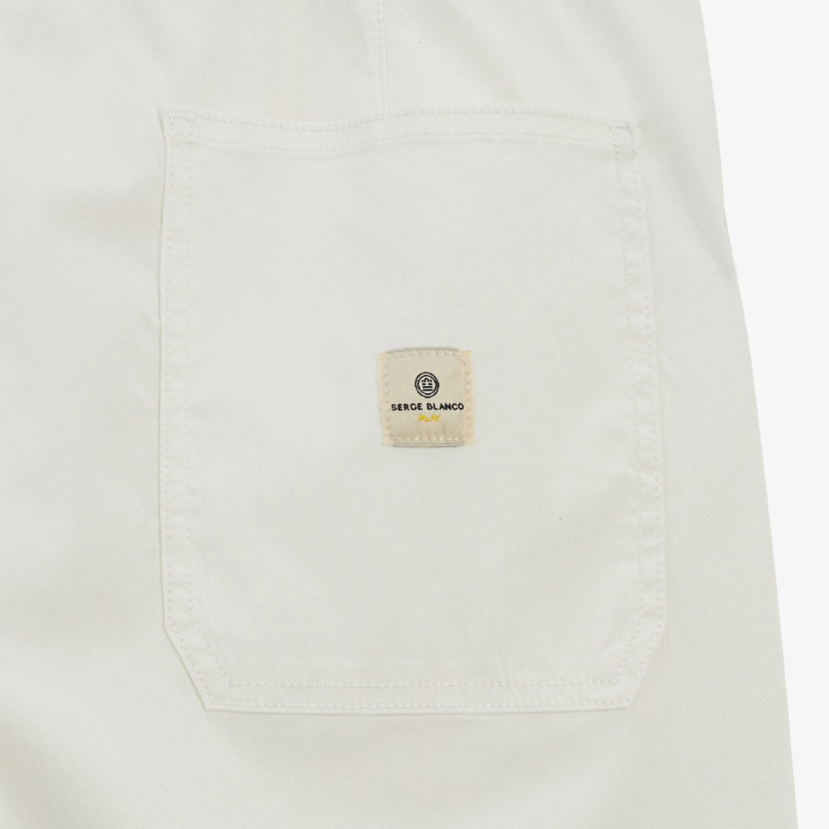 Bermuda 743 taille elastiquee blanc off-white HOMME SERGE BLANCO