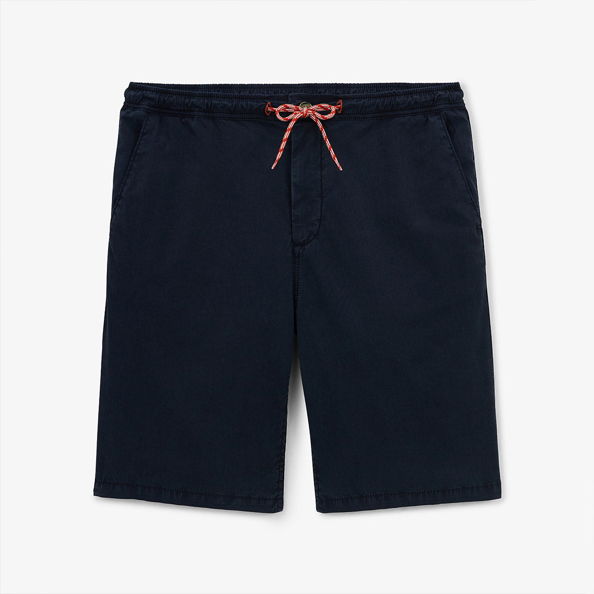 Men's Navy Blue Bermuda Shorts 743 with Elastic Waistband - SERGE BLANCO