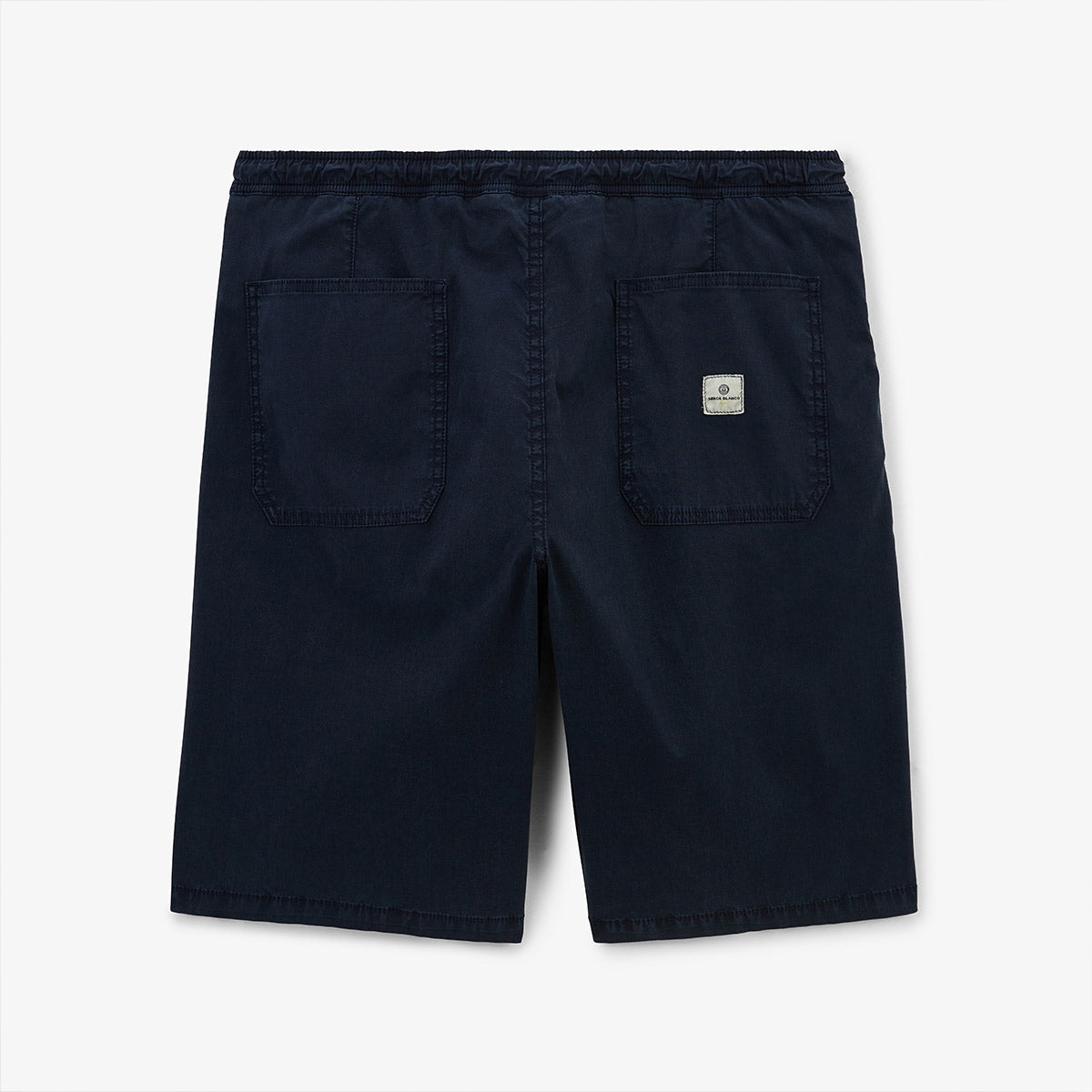 Men's Navy Blue Bermuda Shorts 743 with Elastic Waistband - SERGE BLANCO