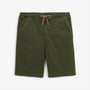 Bermudas 743 con cintura elástica, verde militar, para hombre, de sarga, de BLANCO