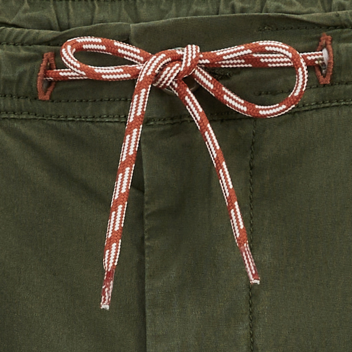 Bermudas 743 con cintura elástica, verde militar, para hombre, de sarga, de BLANCO