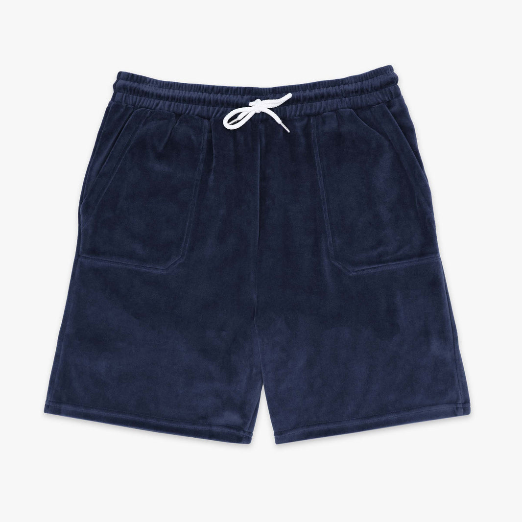 Bermuda van badstof met elastische tailleband, opaalblauw, heren, SERGE BLANCO