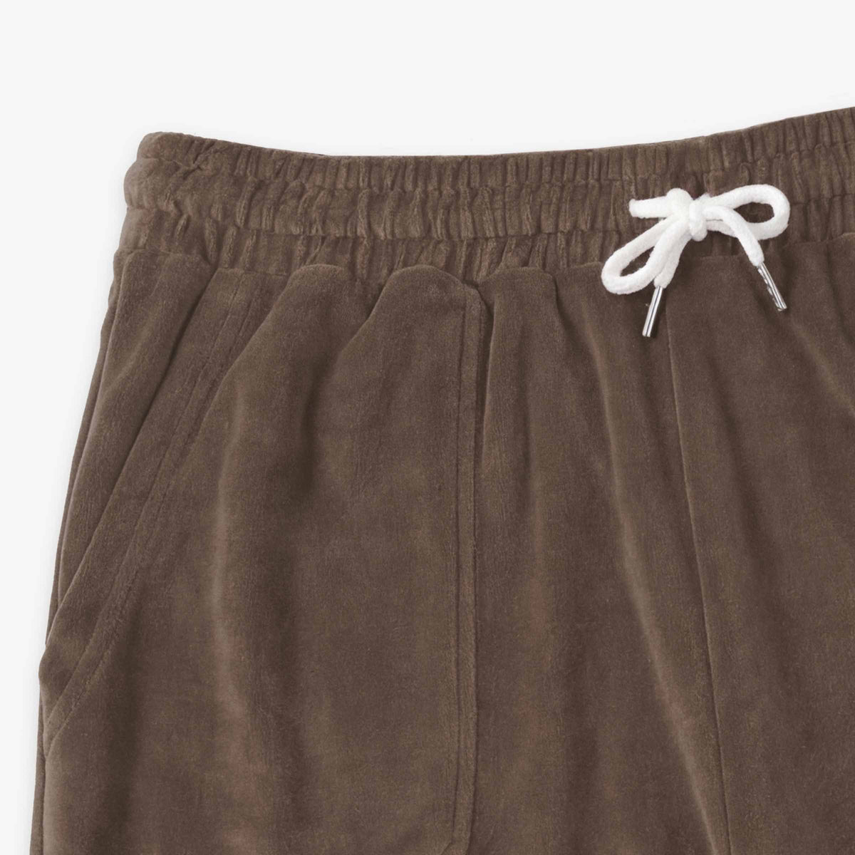 Bermuda van badstof met elastische tailleband, kleibruin, heren, SERGE BLANCO