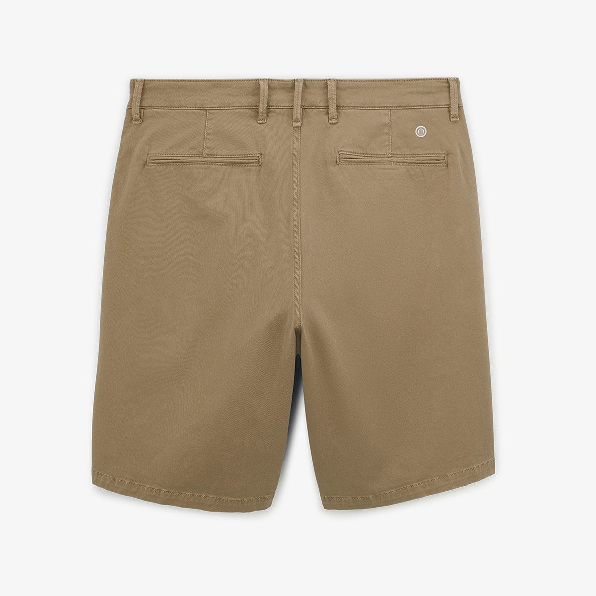 Men's Straight-Leg Beige 200-Denier Stretch Cotton Bermuda Shorts by SERGE BLANCO