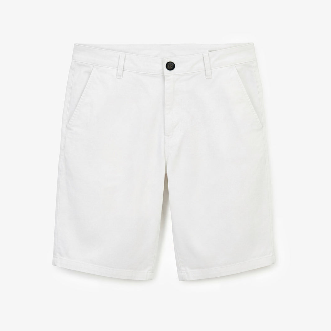 Bermuda 200 Blanc Coupe Droite en Coton Stretch HOMME SERGE BLANCO