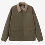 Darlington Jacket with Khaki-Green Contrast Collar for Men by SERGE BLANCO