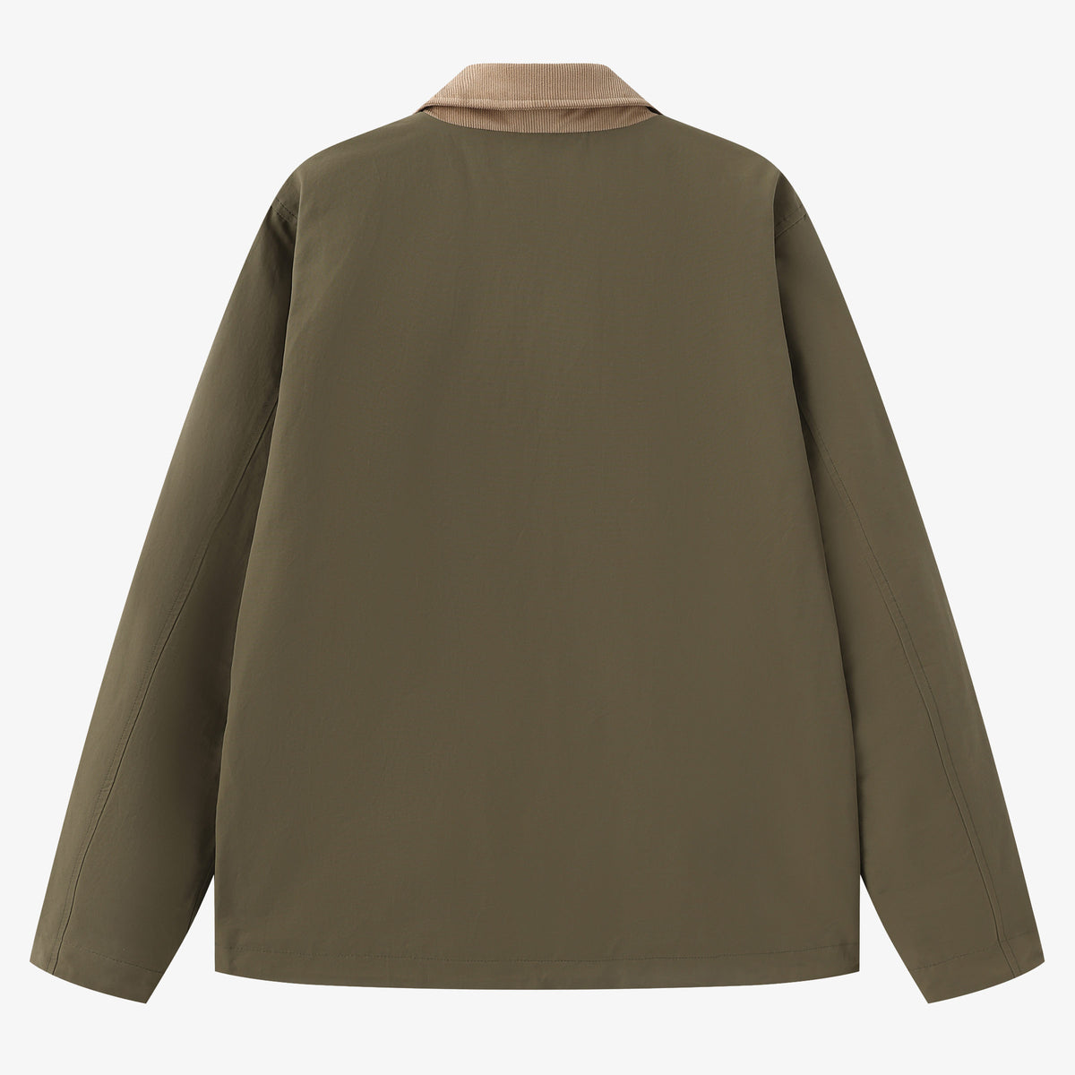 Darlington Jacket with Khaki-Green Contrast Collar for Men by SERGE BLANCO