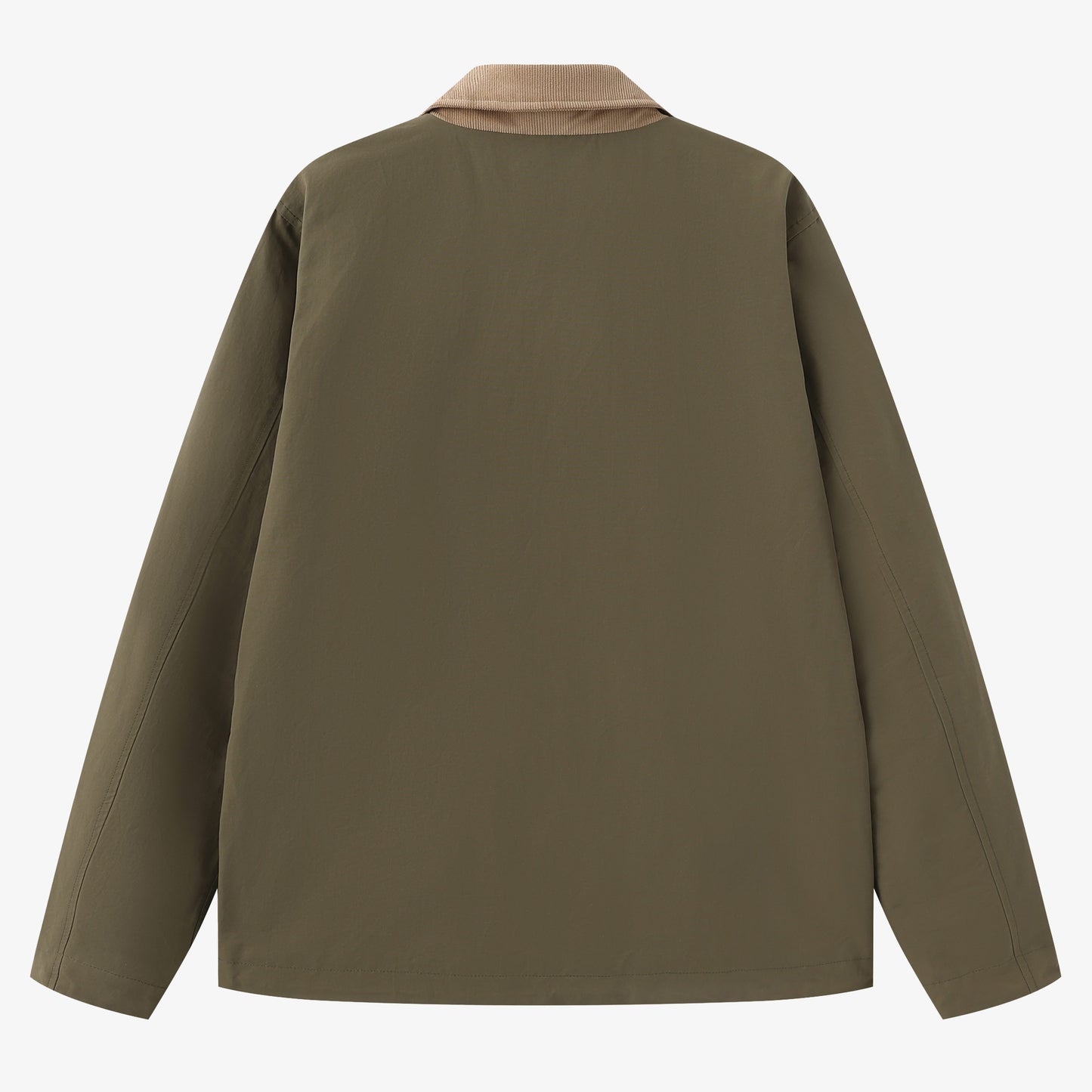 Darlington Jacket with Khaki-Green Contrast Collar for Men by SERGE BLANCO