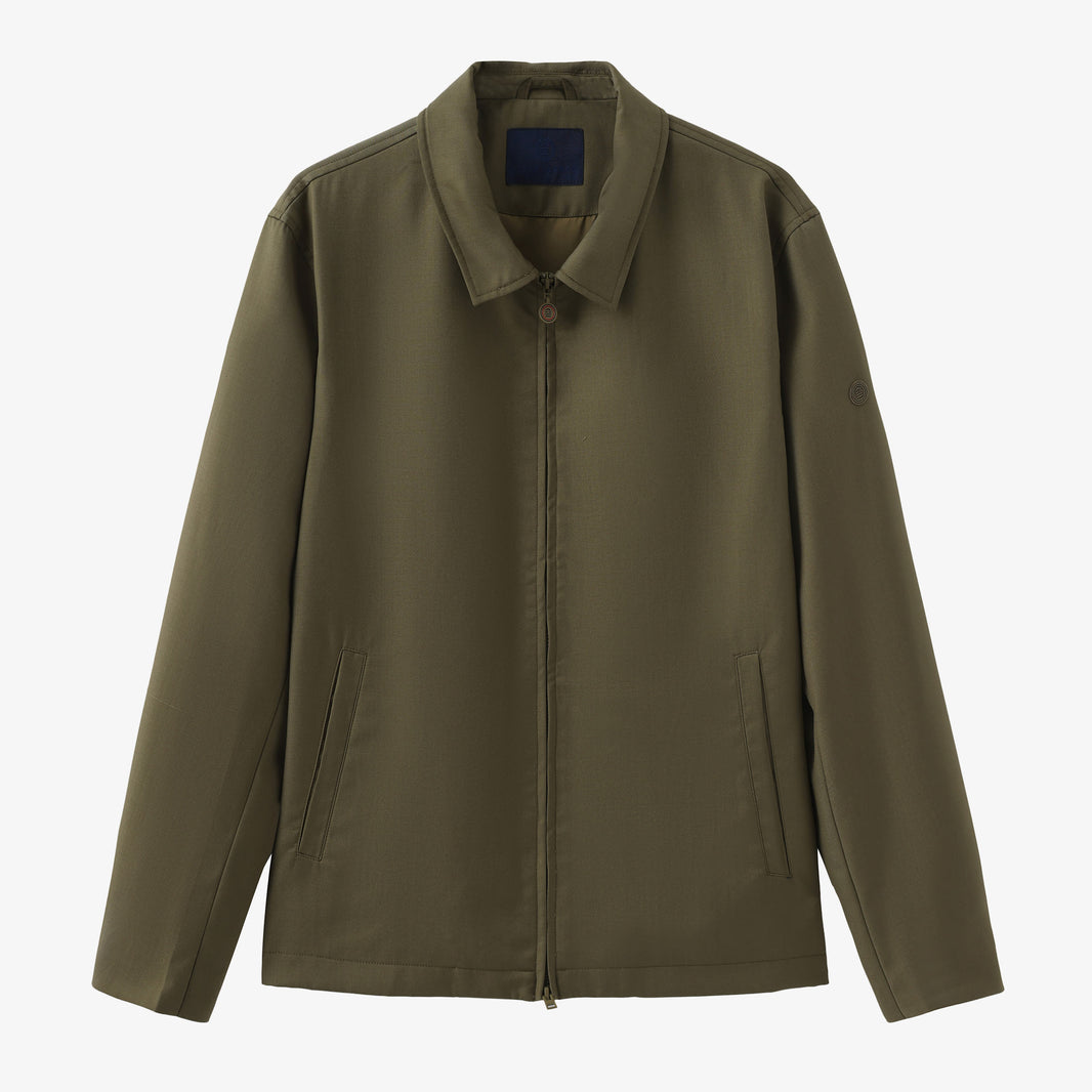 Herrenjacke „Delta“ in Khaki-Grün aus Twill von Blanco