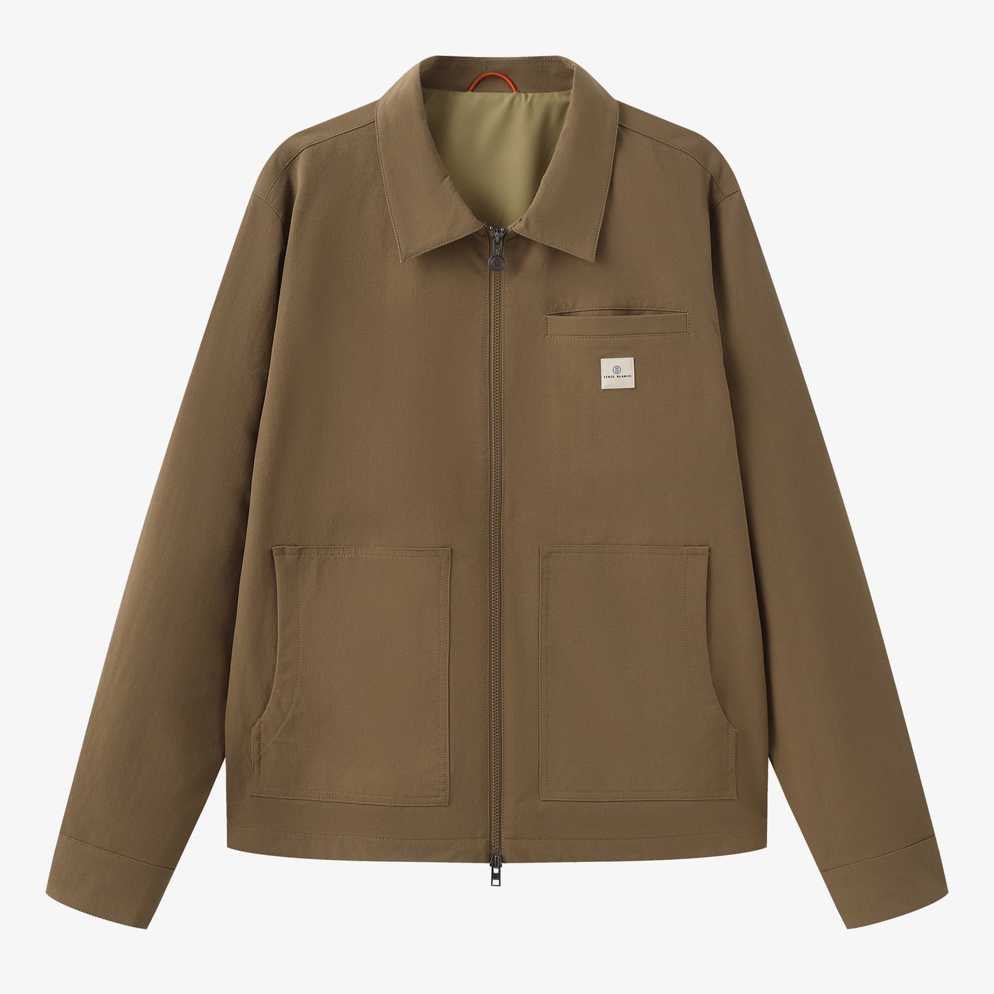 Domi Men's Taupe Bi-Stretch Jacket in Blanco Twill