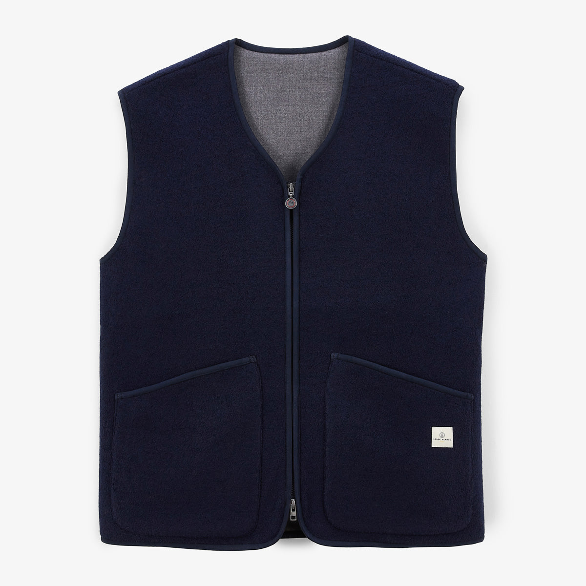 Blouson Polaire Sans Manches Bleu Dark Navy Worker PLAY Homme SERGE BLANCO