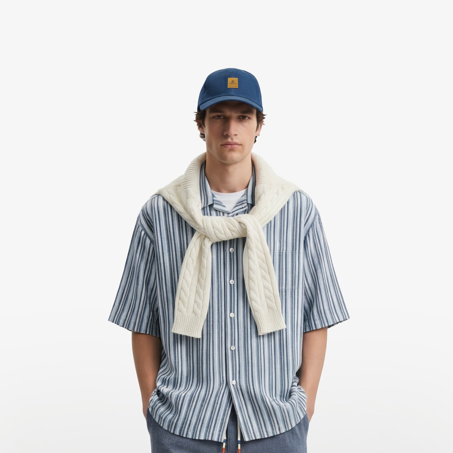 Gorra de béisbol de algodón azul opalino