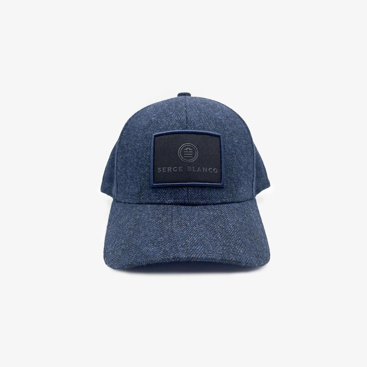 Casquette couture chevrons bleu marine SERGE BLANCO