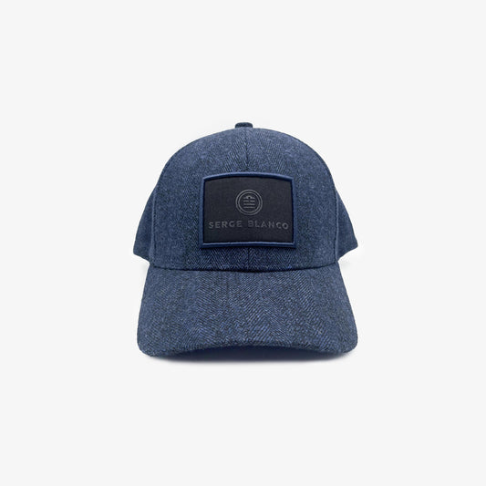 Casquette couture chevrons bleu marine SERGE BLANCO