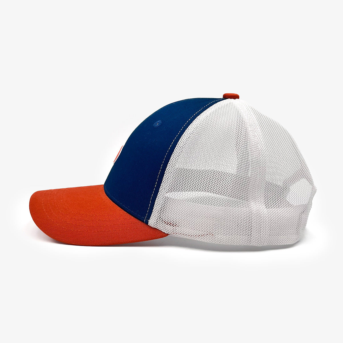 Casquette trucker bleu marine et rouille serge blanco