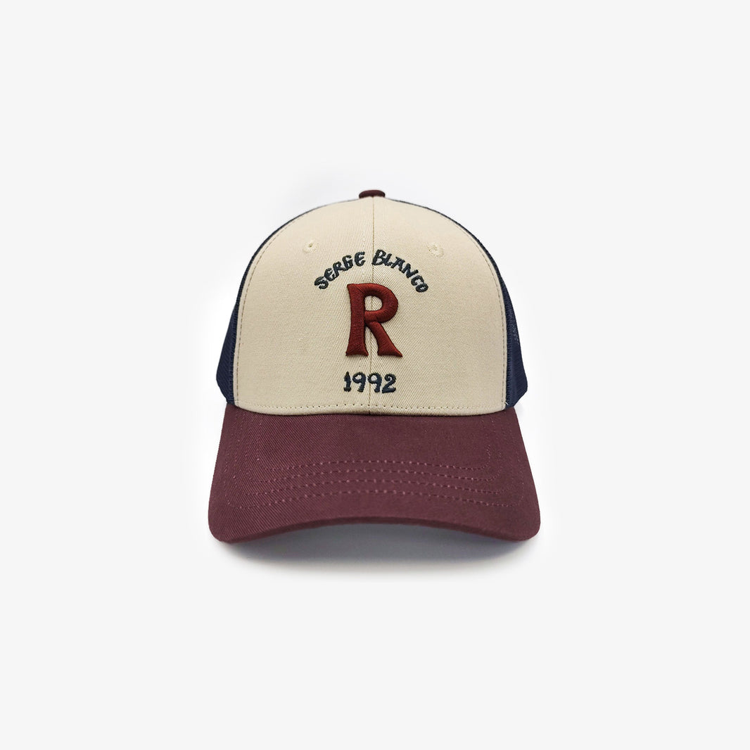 Trucker-Kappe aus violettem Mesh-Stoff 1992 SERGE BLANCO