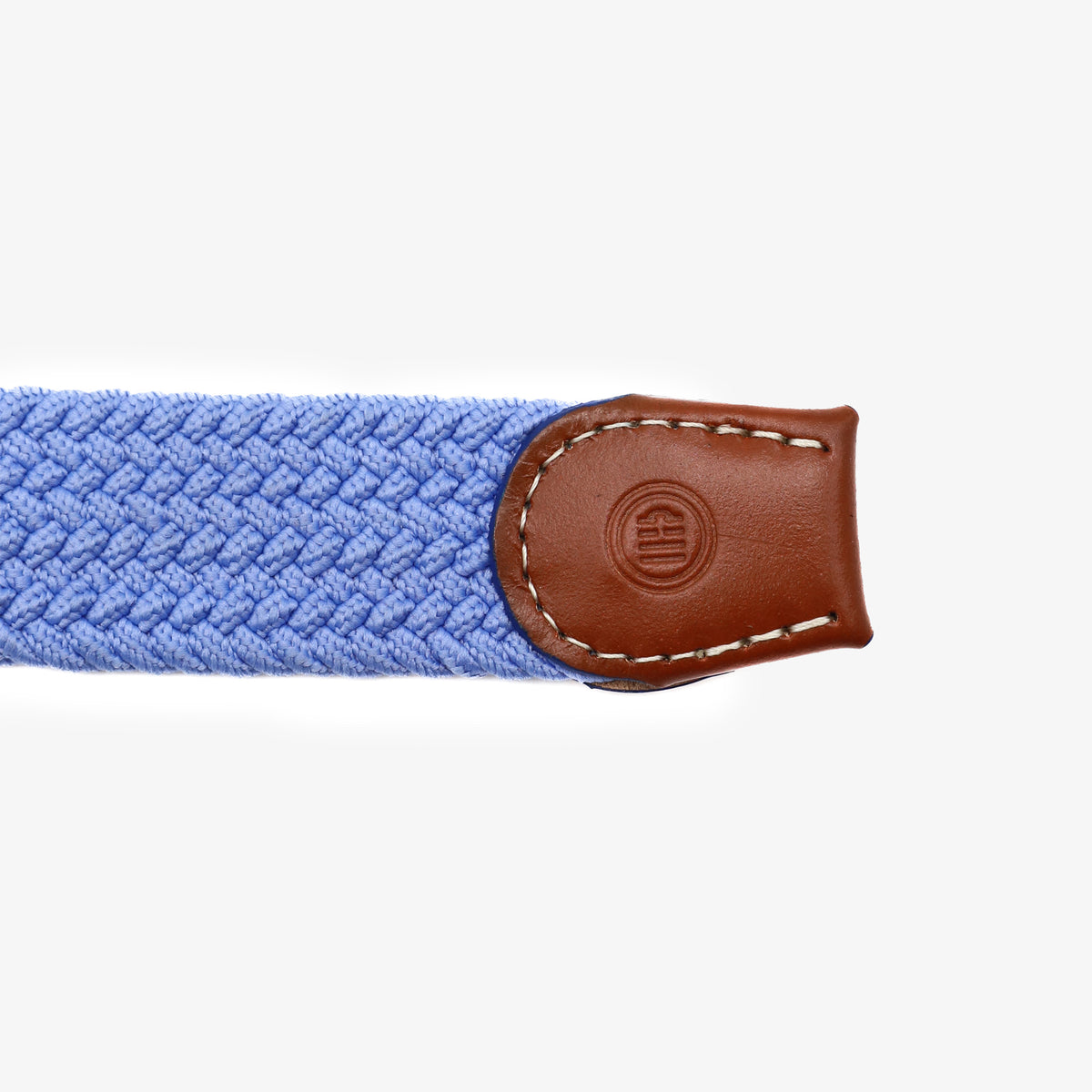 Ceinture Élastiquée Tressée Réglable Bleu Ciel Homme SERGE BLANCO