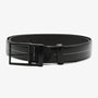 Ceinture en Cuir Lisse Noir Homme SERGE BLANCO