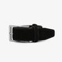 Ceinture en cuir nubuck avec surpiqûre en opposition noire homme serge blanco
