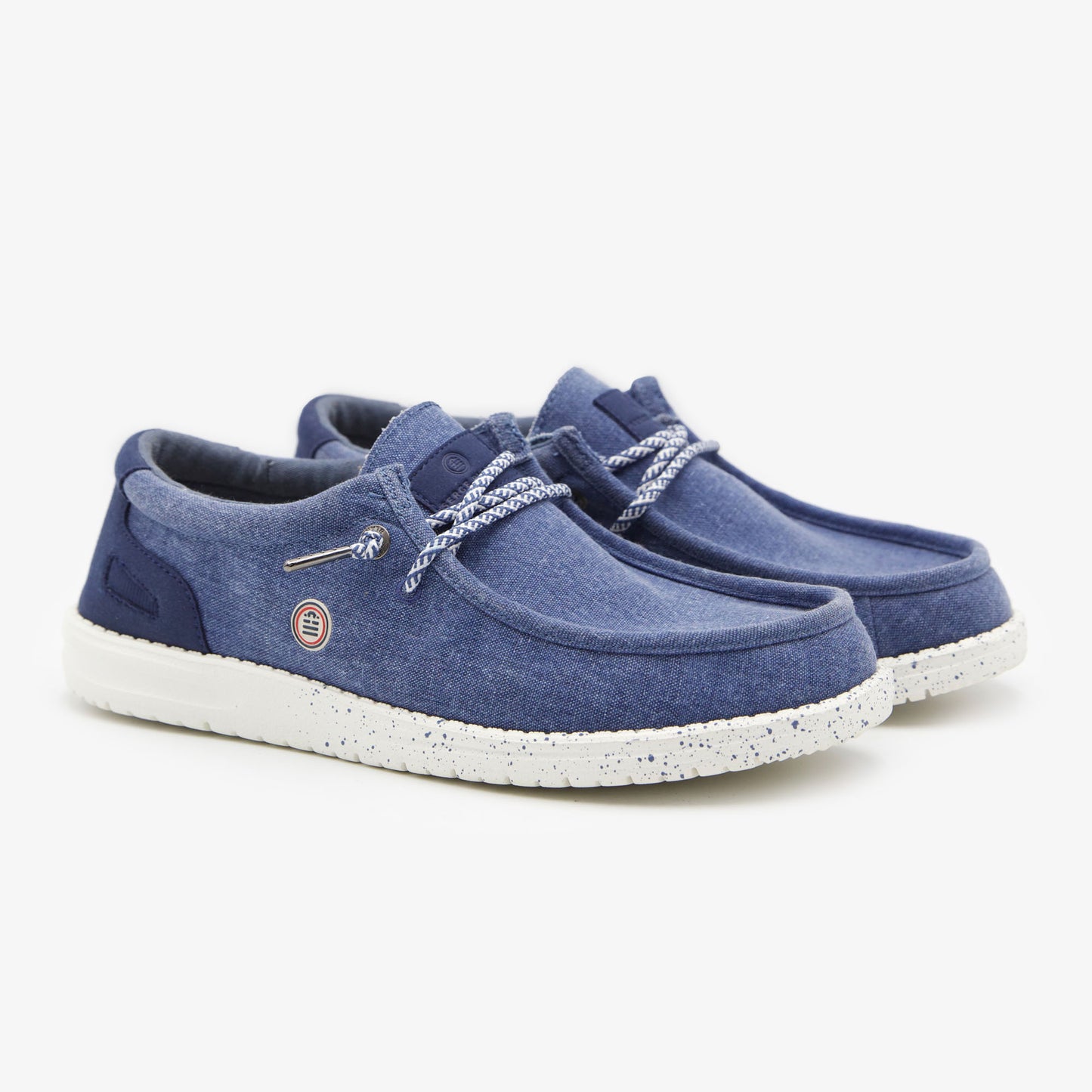 Chaussure Bateau Homme Saint Jean En Toile Bleu Marine SERGE BLANCO