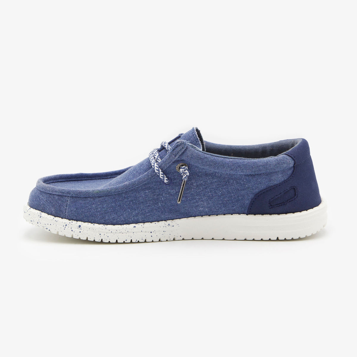 Chaussure Bateau Homme Saint Jean En Toile Bleu Marine SERGE BLANCO