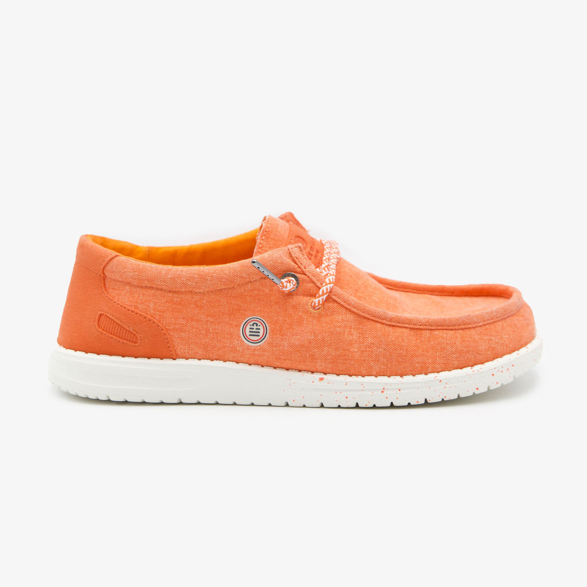 Chaussure Bateau Homme Saint Jean En Toile Orange SERGE BLANCO