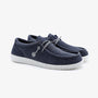 Chaussure Bateau Saint Jean En Toile Bleu Marine Homme SERGE BLANCO
